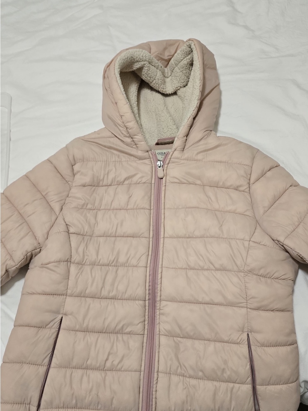 COLIN’S Women Pink Puffer Jacket Coat Size S